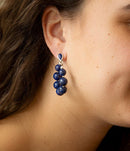 Carly Blue Lapis Complete Loop Sterling Silver Post Earrings