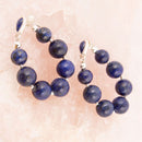 Carly Blue Lapis Complete Loop Sterling Silver Post Earrings