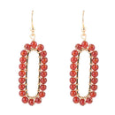 Carnelian Endless Loop Earrings