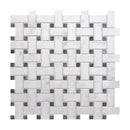 Carrara Blanco Polished Trama Marble Look Porcelain Mosaics 12x12