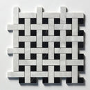 Carrara Blend Honed Basket Weave 1x3 Marble Mosaics 12x12