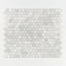 Carrara Blend Honed Hexagon 2 Marble Mosaics 10 3/8x12