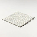 Carrara Blend Honed Staggered Joint 5/8x5/8 Marble Mosaics 12x12
