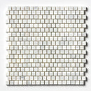 Carrara Blend Honed Staggered Joint 5/8x5/8 Marble Mosaics 12x12