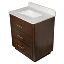 Carrara Contour Warm Walnut Bathroom Vanities 31x22