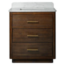 Carrara Contour Warm Walnut Bathroom Vanities 31x22