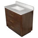 Carrara Contour Warm Walnut Bathroom Vanities 37x22