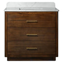 Carrara Contour Warm Walnut Bathroom Vanities 37x22
