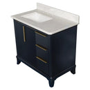 Carrara Grosvenor Nayv Blue Bathroom Vanities 37x22