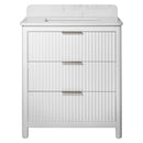 Carrara Gunningham White Bathroom Vanities 31x22