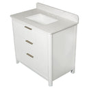 Carrara Gunningham White Bathroom Vanities 37x22
