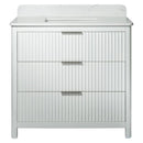 Carrara Gunningham White Bathroom Vanities 37x22