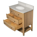 Carrara Halcyon Light Oak Bathroom Vanities 37x19