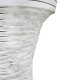GMStone White Marble Pedestal Sink Round 16x16 Inch