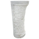 Carrara White Marble Designer Pedestal Stand-Alone Sink (W)16" (L)16" (H)36