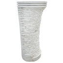 GMStone White Marble Pedestal Sink Round 16x16 Inch