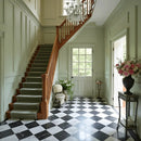 Black, Carrara T Polished Checkerboard Pattern Marble Tiles 12x12