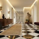 Black, Carrara T Polished Checkerboard Pattern Marble Tiles 18x18