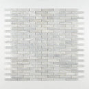 Carrara T Honed 1 1/4x6 Marble Mosaics 12x12