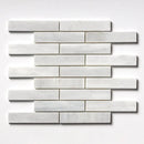 Carrara T Honed 1 1/4x6 Marble Mosaics 12x12