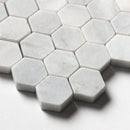 Carrara T Honed Hexagon 1x1 Marble Mosaics 11 1/2x12 1/4