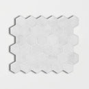 Carrara T Polished Hexagon Marble Mosaics 10 3/8x12