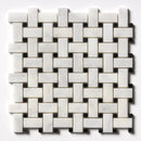 Carrara T Polished Basket Weave Marble Mosaics 12x12