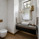 Carrara T Rock Face 1x2 Marble Mosaics 12 5/8x12 5/8