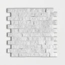 Carrara T Rock Face 1x2 Marble Mosaics 12 5/8x12 5/8