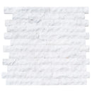 Carrara White 4"xFree Length Split-face Natural Marble Wall Tile