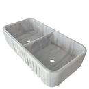 Carrara Marble Apron Front Kitchen Sink 18 X 36 Double Bowl