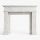 Carrara White Marble Fluted Fireplace Mantel Polished (L)70" (H)52" (D)7"
