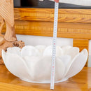 GMSTONE Handcrafted Flower Vessel Marble Bathroom Sink White Polished 17 Inch