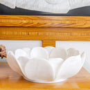 GMSTONE Handcrafted Flower Vessel Marble Bathroom Sink White Polished 17 Inch