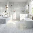 Turkish Carrara White Marble Tile Polished