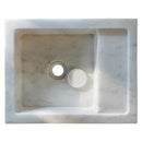 White Marble Wall Mount Bathroom Sink 14x18 Handcrafted Rectangle