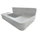 Carrara White Natural Stone Wall Mount Bathroom Sink With Backsplash 18X36