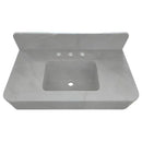 Carrara White Natural Stone Wall Mount Bathroom Sink With Backsplash 18X36