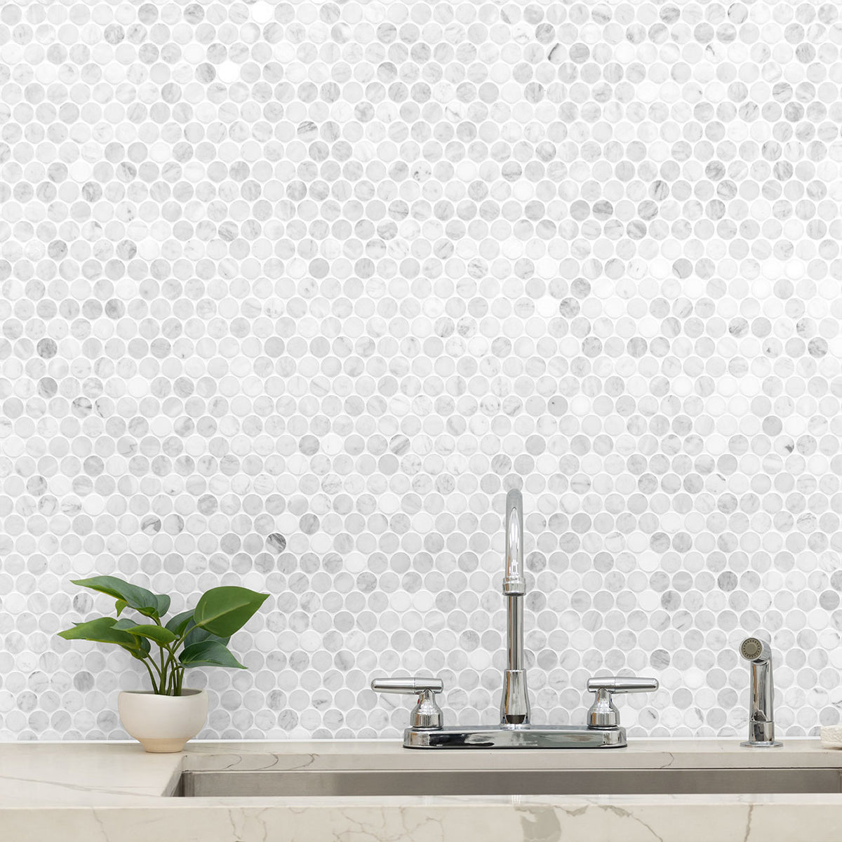 MSI Carrara White Round Pattern Honed, photo 6 of 6