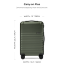Essential Collection Suitcase Dark Olive Metallic
