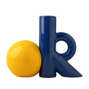 GobekUsa Cartoon Abstract Ceramic Vase with Cut-out Letter Design