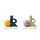 GobekUsa Cartoon Abstract Ceramic Vase with Cut-out Letter Design
