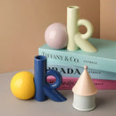 GobekUsa Cartoon Abstract Ceramic Vase with Cut-out Letter Design