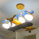 GobekUsa Cartoon Aircraft Ceiling Fan Light for Modern Children's Bedroom