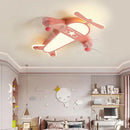 GobekUsa Cartoon Aircraft Ceiling Fan Light for Modern Children's Bedroom