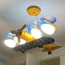 GobekUsa Cartoon Aircraft Ceiling Fan Light for Modern Children's Bedroom