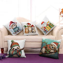 Cartoon animal christmas pillowcase set of 9 living room decor by Decorbites