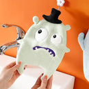 Cartoon animal coral velvet monster hand towel set kitchen decor by Decorbites