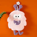 Cartoon animal coral velvet monster hand towel set kitchen decor by Decorbites
