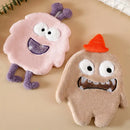 Cartoon animal coral velvet monster hand towel set kitchen decor by Decorbites